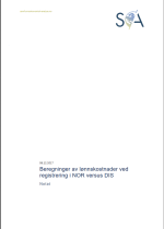 Beregninger av l&oslash;nnskostnader ved registrering i NOR versus DIS
