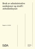 Delrapport om bruk av administrative sanksjoner og straff i Arbeidstilsynet