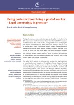 Being posted without being a posted worker &ndash; Legal uncertainty in practice